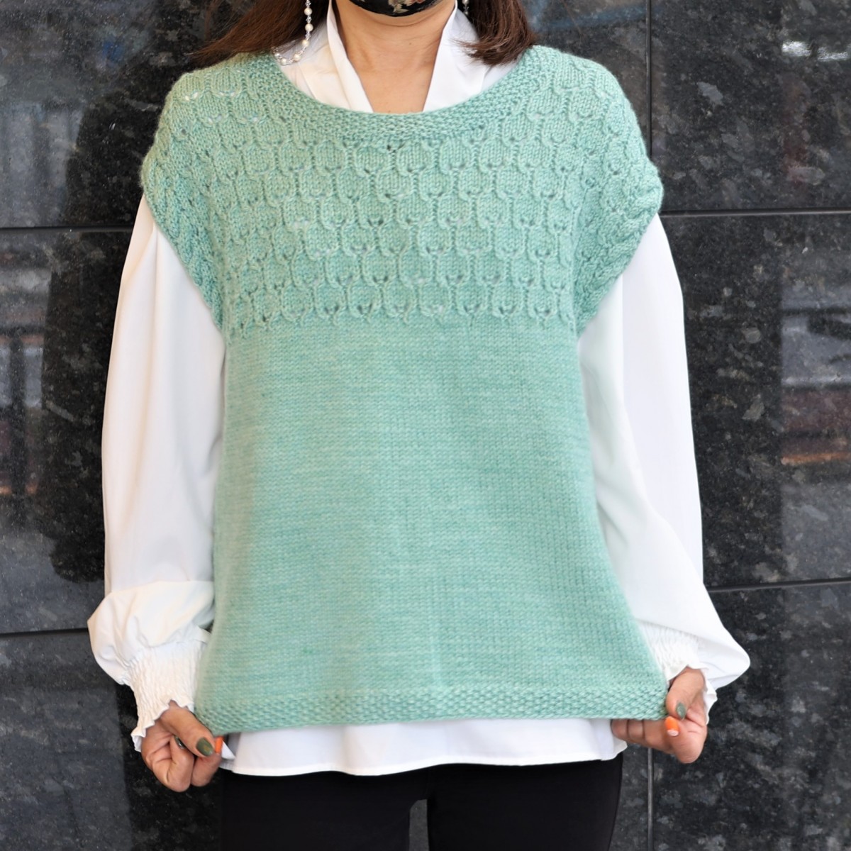 透かし編みセーター（手編み） - その他
