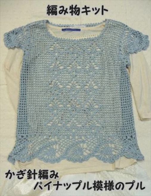 かぎ針編みの編み物キットパイナップル模様のプル